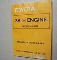 1970 Toyota Corolla 2K, 3K, 3K-B, 3K-C & 3K-H Series Engines Service Repair Manual