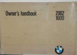 1968 BMW 2002 & 1600 Owner's Manual