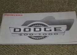 1970 Dodge Trucks 400-1000 Owner's Manual