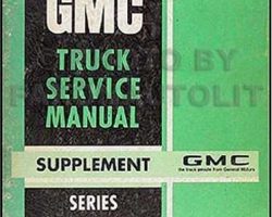 1970 Gmc Suburban Jimmy & Truck 1500 3500 Service Manual Supplement