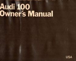 1970 Audi 100 Owner's Manual