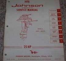 1970 Johnson Sea Horse 25 HP Models Parts Catalog