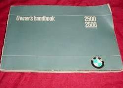 1970 BMW 2500 Owner's Manual