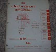1970 Johnson 40 HP Outboard Motor Service Manual