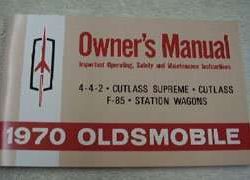 1970 Oldsmobile Cutlass, Cutlass Supreme, 442, F-85 & Station Wagon Owner's Manual