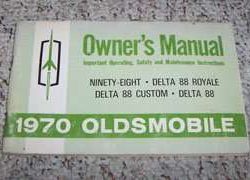 1970 Oldsmobile Ninety-Eight Owner Operator User Guide Manual