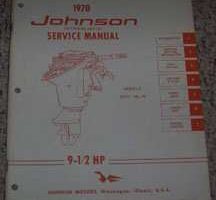 1970 Johnson Sea Horse 9.5 HP Models Parts Catalog