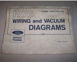 1970 Ford Fairlane Large Format Electrical Wiring Diagrams Manual