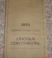 1970 Lincoln Continental Owner's Manual