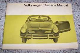 1970 Volkswagen Karmann Ghia Owner's Manual