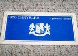 1970 Chrysler New Yorker Owner's Manual