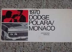 1970 Dodge Polara & Monaco Owner's Manual