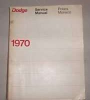 1970 Dodge Polara & Monaco Service Manual