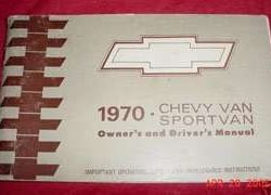 1970 Chevrolet Van & Sportvan Owner's Manual