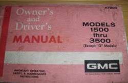 1972 GMC Truck Models 1500-3500 & Jimmy Owner's Manual