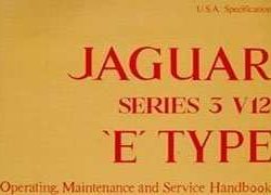 1971 Jaguar E-Type V12 Series 3 Owner's Manual