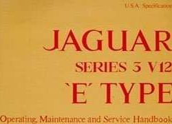 1974 Jaguar E-Type V12 Series 3 Owner's Manual
