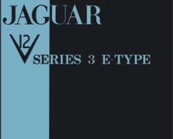1974 Jaguar E-Type V12 Series 3 Models Service Repair Manual