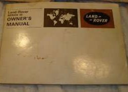 1972 Land Rover Series III Owner's Manual