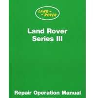 1972 Land Rover Series III Service Repair Manual