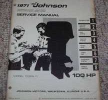 1971 Johnson 100 HP Outboard Motor Service Manual