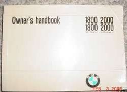 1971 BMW 1800, 2000 Owner's Manual