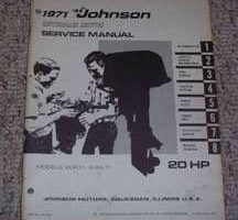 1971 Johnson 20 HP Outboard Motor Service Manual