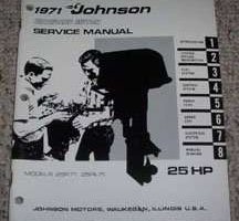 1971 Johnson 25 HP Outboard Motor Service Manual