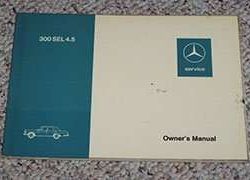 1972 Mercedes Benz 300SEL 4.5 Owner's Manual