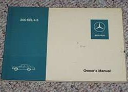 1973 Mercedes Benz 300SEL 4.5 Owner's Manual