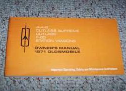 1971 Oldsmobile Cutlass, Cutlass Supreme, 442, F-85 & Vista Cruiser Owner's Manual