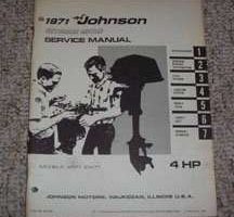 1971 Johnson 4 HP Outboard Motor Service Manual