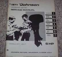 1971 Johnson 6 HP Outboard Motor Service Manual