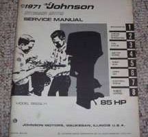 1971 Johnson 85 HP Outboard Motor Service Manual