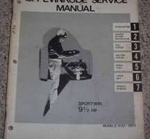 1971 Evinrude 9.5 HP Models Service Manual