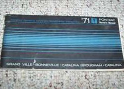 1971 Pontiac Bonneville, Catalina & Grand Ville Owner's Manual