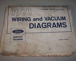 1971 Ford Econoline E-100, E200, E300 Large Format Electrical Wiring Diagrams Manual