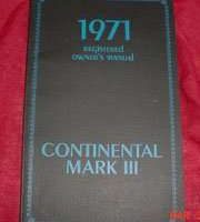1971 Lincoln Continental Mark III Owner's Manual