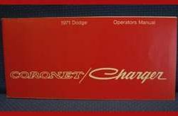 1971 Dodge Coronet & Charger Owner's Manual