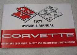 1971 Chevrolet Corvette Owner's Manual