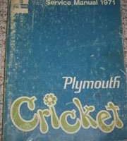 1971 Plymouth Cricket Owner's Manual
