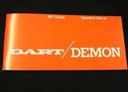 1971 Dodge Dart & Demon Owner's Manual