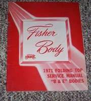 1971 Oldsmobile Delta 88 Folding Top Fisher Body Service Manual