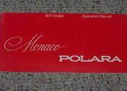 1971 Dodge Polara & Monaco Owner's Manual