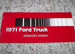 1971 Ford F-250 Truck Owner's Operator Manual User Guide