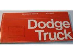 1971 Dodge Trucks 400-1000 Owner's Manual