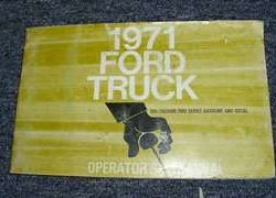 1971 Ford C-Series Truck 500-750 & 6000-7000 Owner's Manual