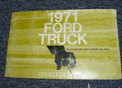 1971 Ford W-Series Truck 500-750 & 6000-7000 Owner's Manual