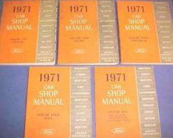1971 Ford Mustang Shop Service Repair Manual