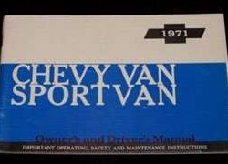 1971 Chevrolet Van & Sportvan Owner's Manual